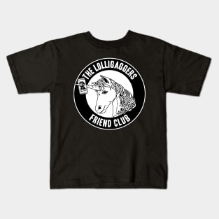 The Lolligaggers Friend Club - B/W Kids T-Shirt